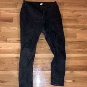 black denim jeans